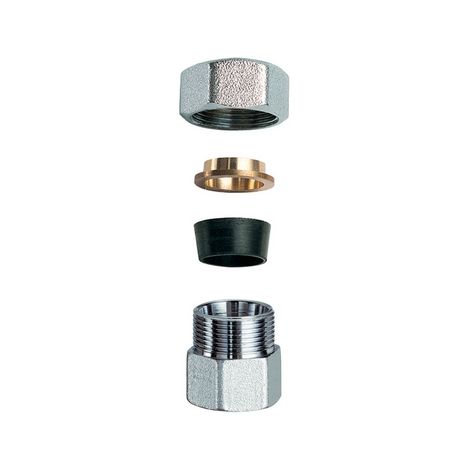 NIPLEX FEMMINA CROMATO C/MONOCONO IN GOMMA PER RAME- 3/4 x 22- FAR- pezzi 1