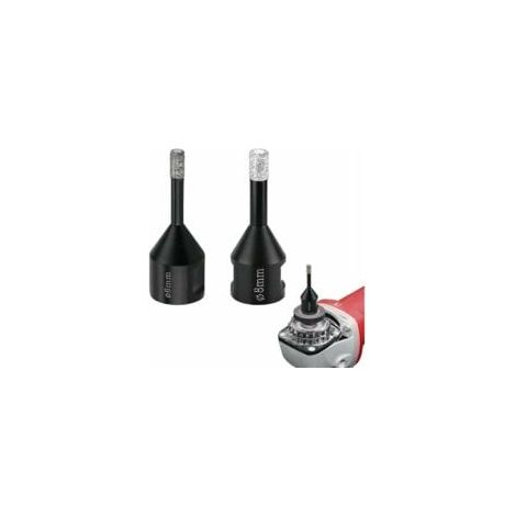 Brocas de diamante, brocas para baldosas, 2 piezas 6 mm/8 mm, brocas con rosca M14, brocas soldadas al vacío para perforación en seco de baldosas de porcelana, granito, mármol, perforación de baldosas (1/5)