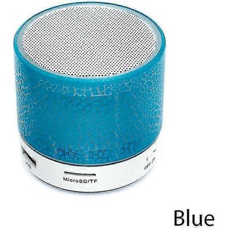 Mini enceinte sans fil avec LED colorée (bleue) (1/5)