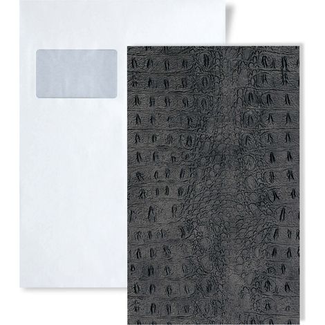 1 ÉCHANTILLON S-24964 WallFace CROCO CLASSY Black STRUCTURE Collection  ÉCHANTILLON Panneau mural au format A5