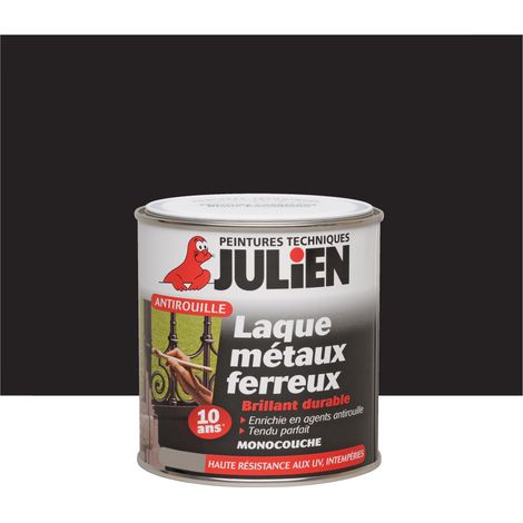 Julien – Peinture antirouille Fericolor Brill Noir 0,25L – Finition brillante – Haute protection jusqu'à 10 ans – Résistance UV et intempéries (1/2)