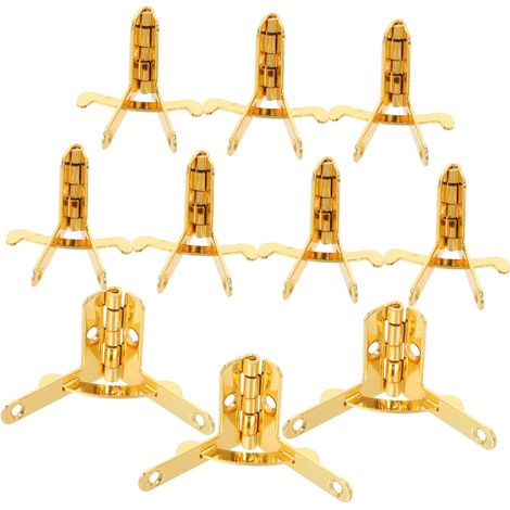 Lot De 10 Charnières Pour Boîtes À Bijoux : Petites Charnières Métalliques Pliables À 90 degrés, Accessoires De Quincaillerie Pour Meubles De Coffre Au Trésor Pour Montage De (1/5)