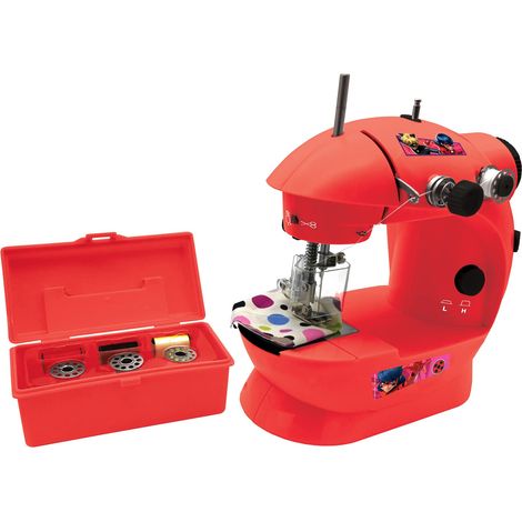 Lexibook, Miraculous Ladybug Cat Noir, Macchina da Cucire con Accessori, Luce e Pedale, Imitazione del Gioco di Ruolo per Ragazze, Gioco di Design di Moda, Rosso, SW100MI (1/4)