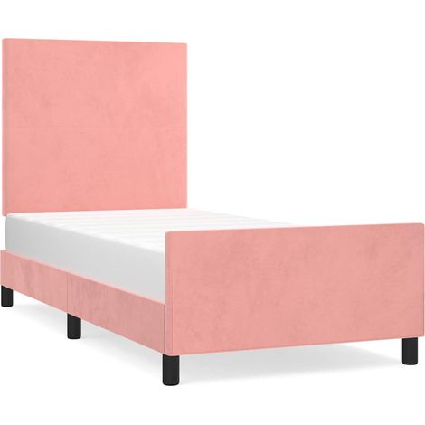 Maison Exclusive - Giroletto con Testiera Rosa 80x200 cm in Velluto (1/5)