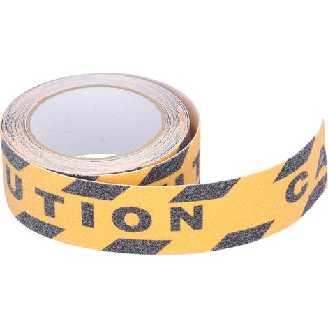 Ruban antidérapant imperméable en PVC, attention pour marches d'escalier, sol extérieur, noir et jaune (1/5)