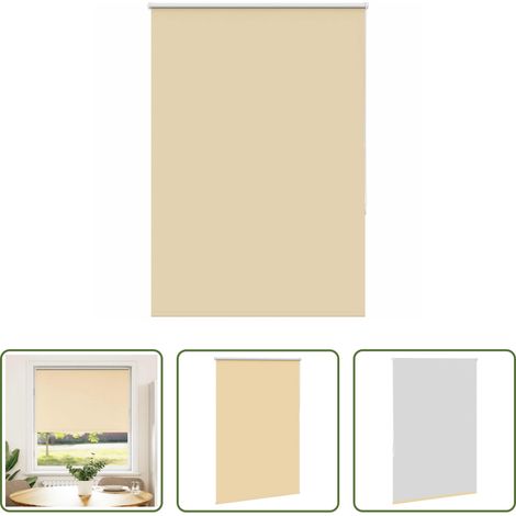 vidaXL Lichtschutz - Verdunkelungsrollo Beige 95x130cm Stoffbreite 90,7 cm Polyester (1/5)