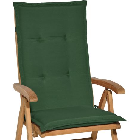Beautissu Cuscino per Sedia a Sdraio Loft HL Resistente e Comodo Anche per sedie reclinabili, spiaggine e poltrone Verde scuro (1/5)