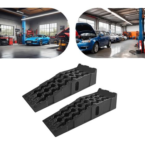 Rampes de véhicule, capacité de 5 tonnes, design antidérapant, noir (1/2)