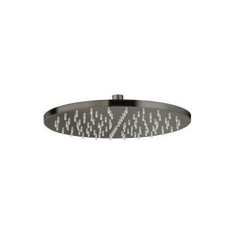 POMME DE DOUCHE RONDE DIAMETRE 30 LAITON CHROME NOIR BROSSE - CRISTINA ONDYNA PD55875 (1/4)