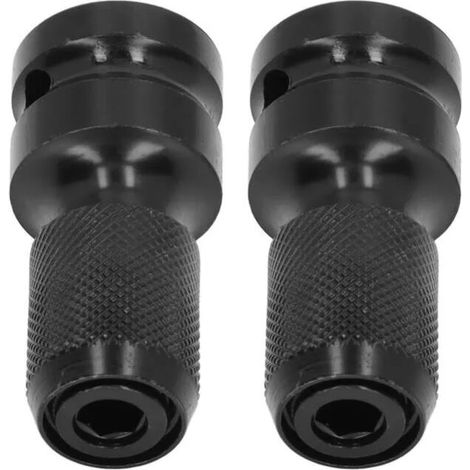Lot de 2 Adaptateurs Douille 1/2" Carré à 1/4" Hexagonal pour Clé à Cliquet (1/2)