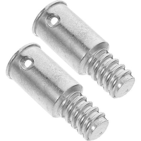Set aus 2 Metallgewindespitzen für ausziehbare Besenstiele, kompatibel mit Fransenmopps und Metallmopps (silber). (1/5)