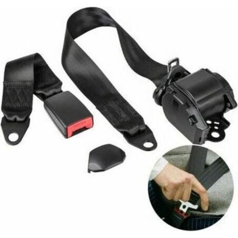 Ceinture de sécurité réglable 3 points ceinture de sécurité de voiture universelle automatique télescopique ceinture de sécurité de voiture pour Go Kart Club Golf chariot véhicule camion (1/5)