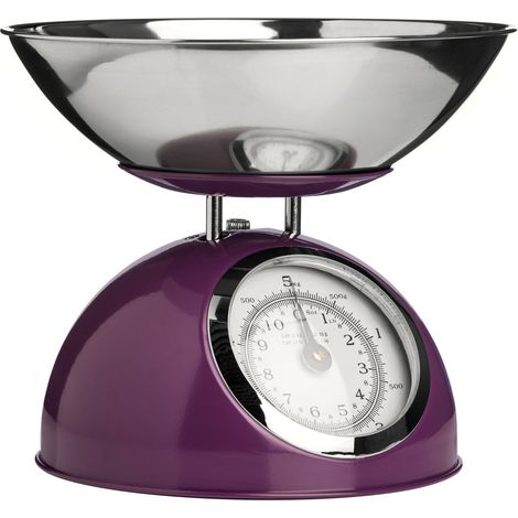 Premier Housewares Purple Half Circle Design Kitchen Scale - 5kg (1/4)