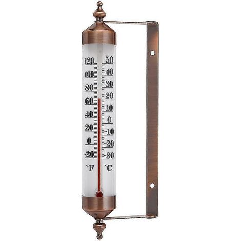 Thermomètre décoratif sans fil de 25 cm (10 pouces) en acier de qualité supérieure pour intérieur/extérieur (1/5)
