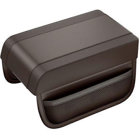 Coussin rehausseur universel pour accoudoir de voiture, coussin de rangement en coton à mémoire de forme pour accoudoir de voiture, coussin de console centrale auto, marron (1/5)
