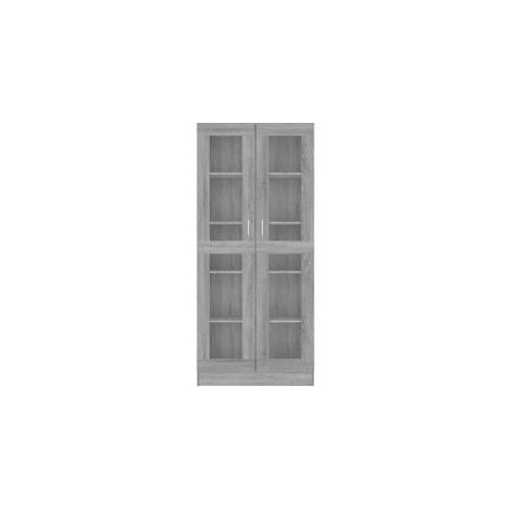Armoire à vitrine Sonoma gris 82,5x30,5x185,5 Bois ingénierie (1/5)