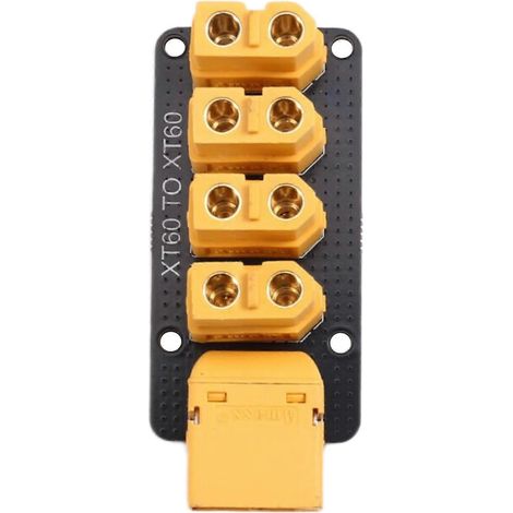 Tableau de distribution électrique 200 A, 4 canaux, connecteurs XT60 mâle et femelle, plaque de soudage PCB 45 x 23 mm pour voiture RC (1/5)