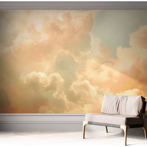 Papier peint autocollant adhésif avec imprimé installation simple qualité excellente sans désordre Nuages éthérés 312x219 cm (1/5)