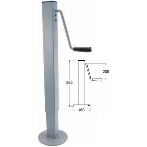 Servotimone con manovella laterale 60x565mm portata 800kg (1/7)