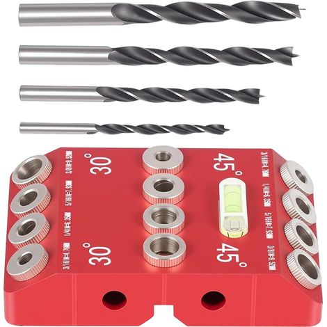 Guide De Perçage Angulaire Pour Menuiserie - Modèle À 30 45 90 Degrés Gabarit Précision Outils Électriques Escaliers, Charpente, Projets, Rampes, Meubl (1/5)