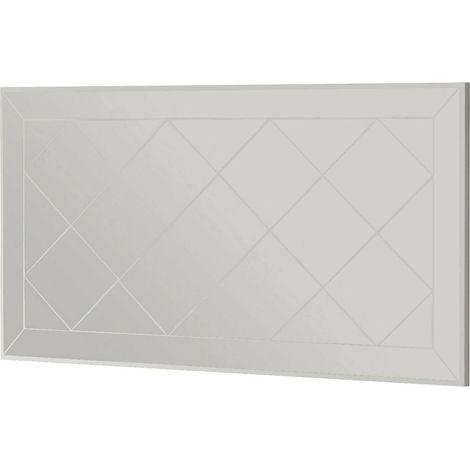Dmora - Specchio Qamar, Specchiera, Articolo d'arredo a muro, Decorazione con specchio, 60x2h120 cm, Bianco, con imballo rinforzato, con imballo rinforzato