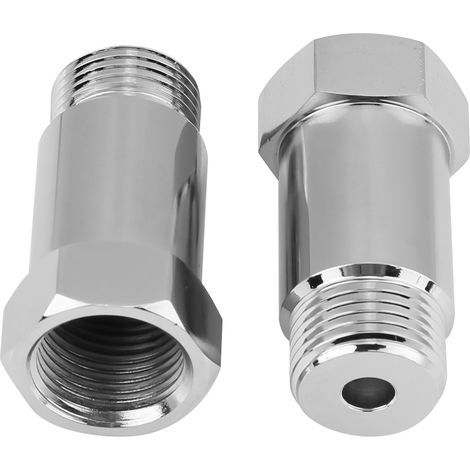 2 Pièces 45mm M18x1.5 Adaptateur Éliminateur Témoin Moteur Rallonge Sonde Oxygène Argent (1/5)