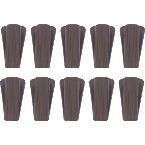 10 Blocs-Porte Marron Résistants, Pratiques et Stables - Lot Anti-Déformation pour Maison et Bureau (1/5)