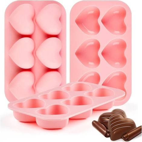 Moule à gâteau en forme de cœur (2 pièces), moule à muffins en silicone, moule à glaçons, moule à savon (1/5)