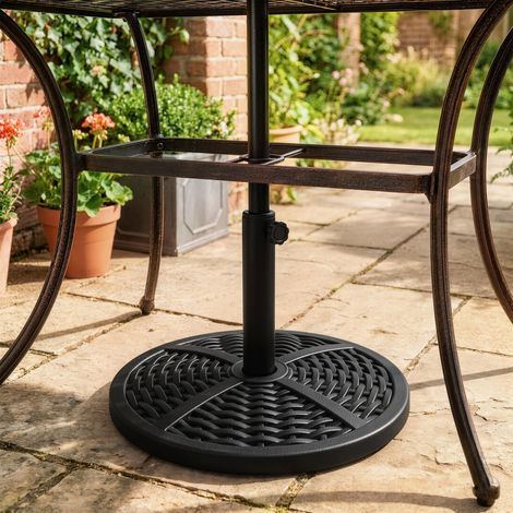 Pied de parasol base de lestage parasol Ø 45 x 33H poids net 9 kg noir (1/5)