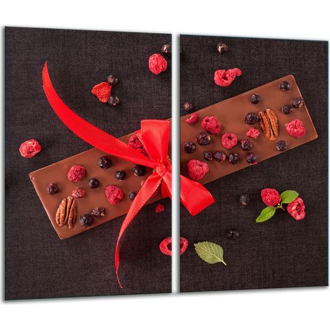Tabla de corte de vidrio 2x 30x52 chocolate (1/5)