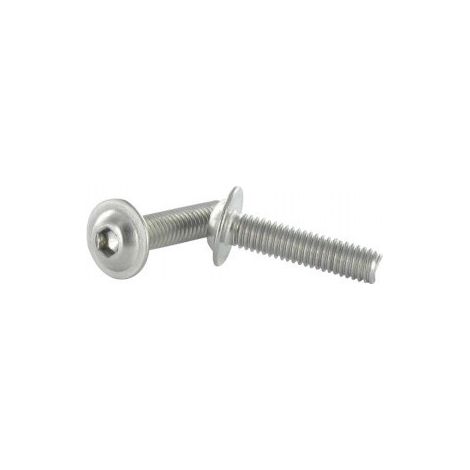 Vis métaux BHC (Tête Bombée Hexagonal creux) Embase collerette M6X50 Clé de 4 HC4 Inox A4-1 pièce