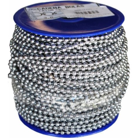FPLUS cadena lavab.bolt.nº1 x 50mt. , Cadena de bolitas para vender metreada.