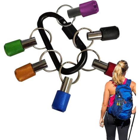Keychain Extension with Hex Shank - Quick Change Wrench Head Screw Adapter, Keychain, Lightweight Screwdriver, Bit Holder (1/4)