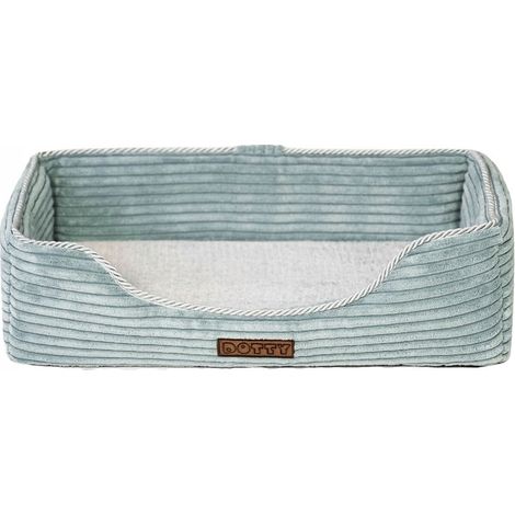 Cama estrecha para gatos para alféizar de ventana DOTTY, espuma viscoelástica, pana color menta. (1/5)