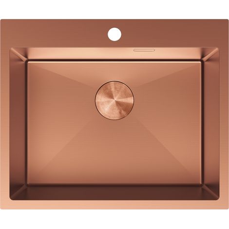 Mexen Solix évier en acier inoxydable 1 bac 600 x 500 mm, cuivre - 6408601000-65 (1/5)