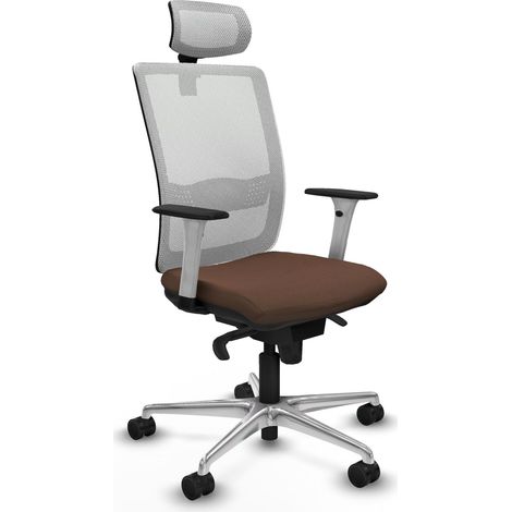 Sedia da ufficio piqueras y crespo Haches bianco alluminio (1/2)