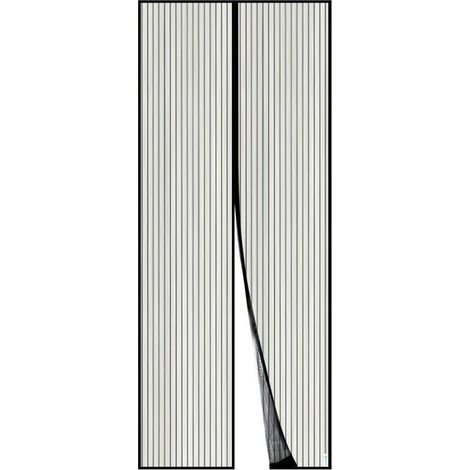 Magnetisches Moskitonetz für Türen, Netzvorhang mit durchgehendem Magnetverschluss (90x210 cm, Schwarz)