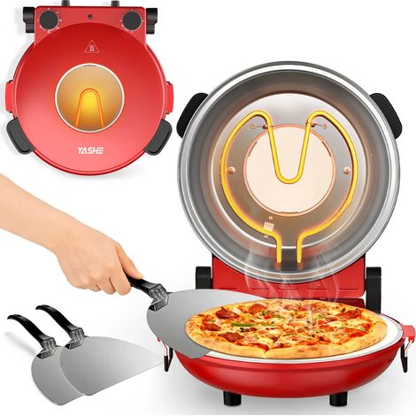 Elektrischer Pizzaofen für die Arbeitsplatte mit Pizzastein