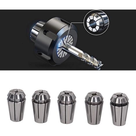 Accessoires pour outils CNC série ERG16 : Kit de pinces de serrage à ressort, kit de pinces de taraudage (jeu de 5 pièces) (1/5)