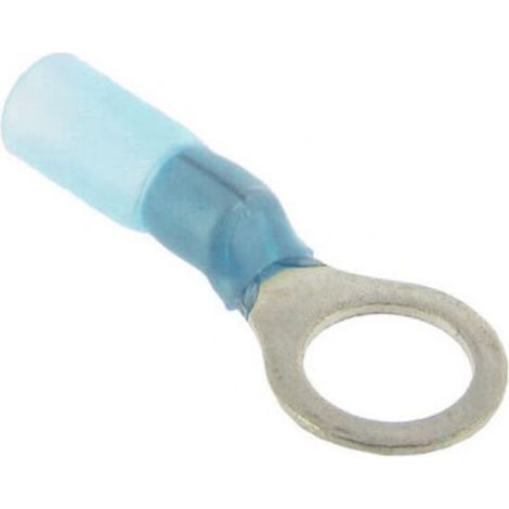 Terminales de anillo termorretráctiles azules de 6 mm - 10 terminales