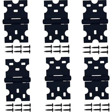 6 cerniere nere, cerniere per armadietti con viti, adatte per piccole porte/cassetti/finestre/ferramenta per mobili domestici