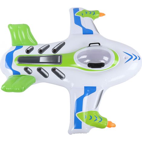 Enfant jet d'eau avion de combat gonflable monture vaisseau spatial flottant bouée natation bébé lit flottant (sans gaz) (1/5)