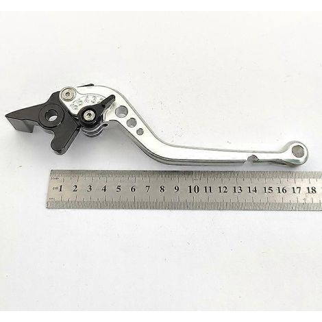 Convient pour la moto Honda PCX160, accessoire de levier de frein à main droit réglable en alliage d'aluminium modifié (argent) (1/5)