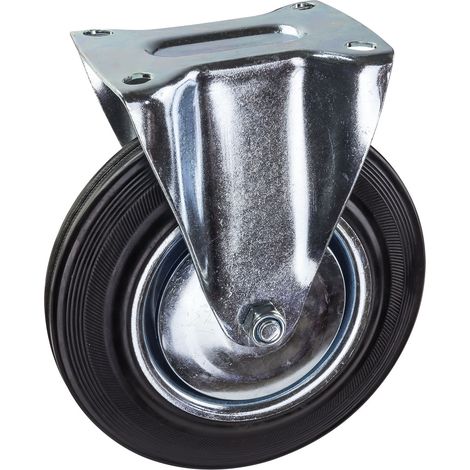 Transportrolle Bockrolle gummiert d=200 mm bis 185 kg Gummirolle Lastrolle (1/3)