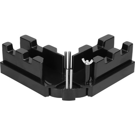 Outil 2 en 1 mesure et coupe angle biseau 85-180° réglable pour moulures ABS acier inox noir argent 308x84x64mm coffret 1 (1/5)