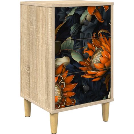 Nachttisch LOCHEM Sonoma-Eiche 36 x 33 x 60 cm Holzwerkstoff vidaXL (1/5)