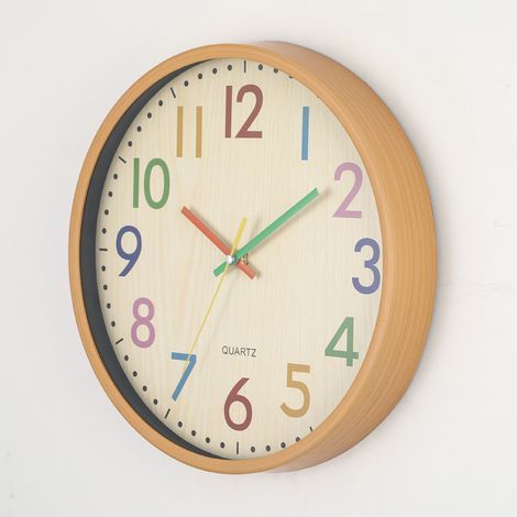 Bunte 30 cm (12 Zoll) große Wanduhr mit Cartoon-Motiv, ideal für Schlafzimmer, Wohnzimmer und Kinderzimmer (Batterien nicht enthalten).