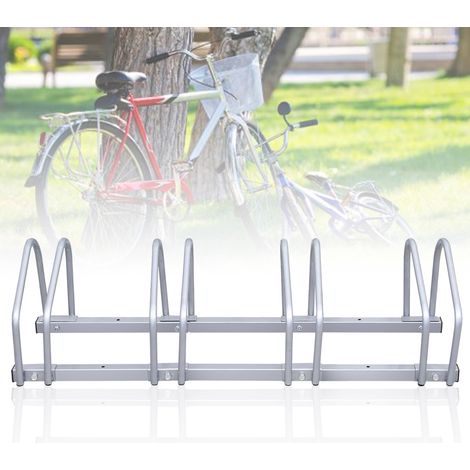 Randaco Fahrradständer Mehrfach-Ständer für 2/3/4/5/6 Fahrräder Verzinkt Fahrradhalter Boden Wand Montage（4-fach）