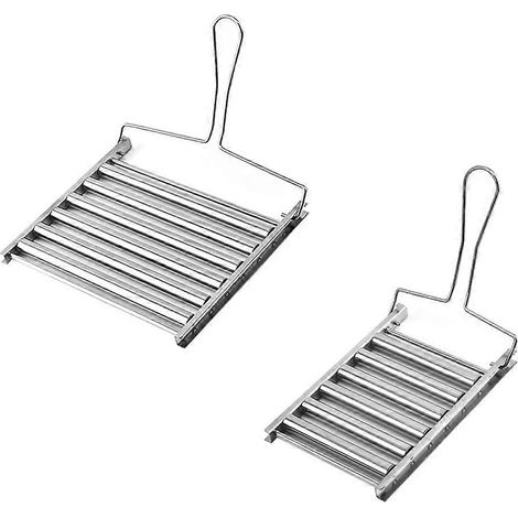 2 barbecue Dog Griller barbecue Dog rouleau acier inoxydable Towel support avec long bois poignée Folding Towel support (1/5)