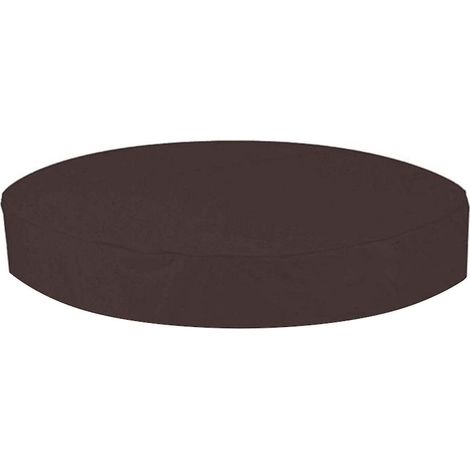 Runde, wasser- und staubdichte Abdeckung für Ihren Outdoor-Whirlpool – 190 x 30 cm – Kaffeebraun (1/4)